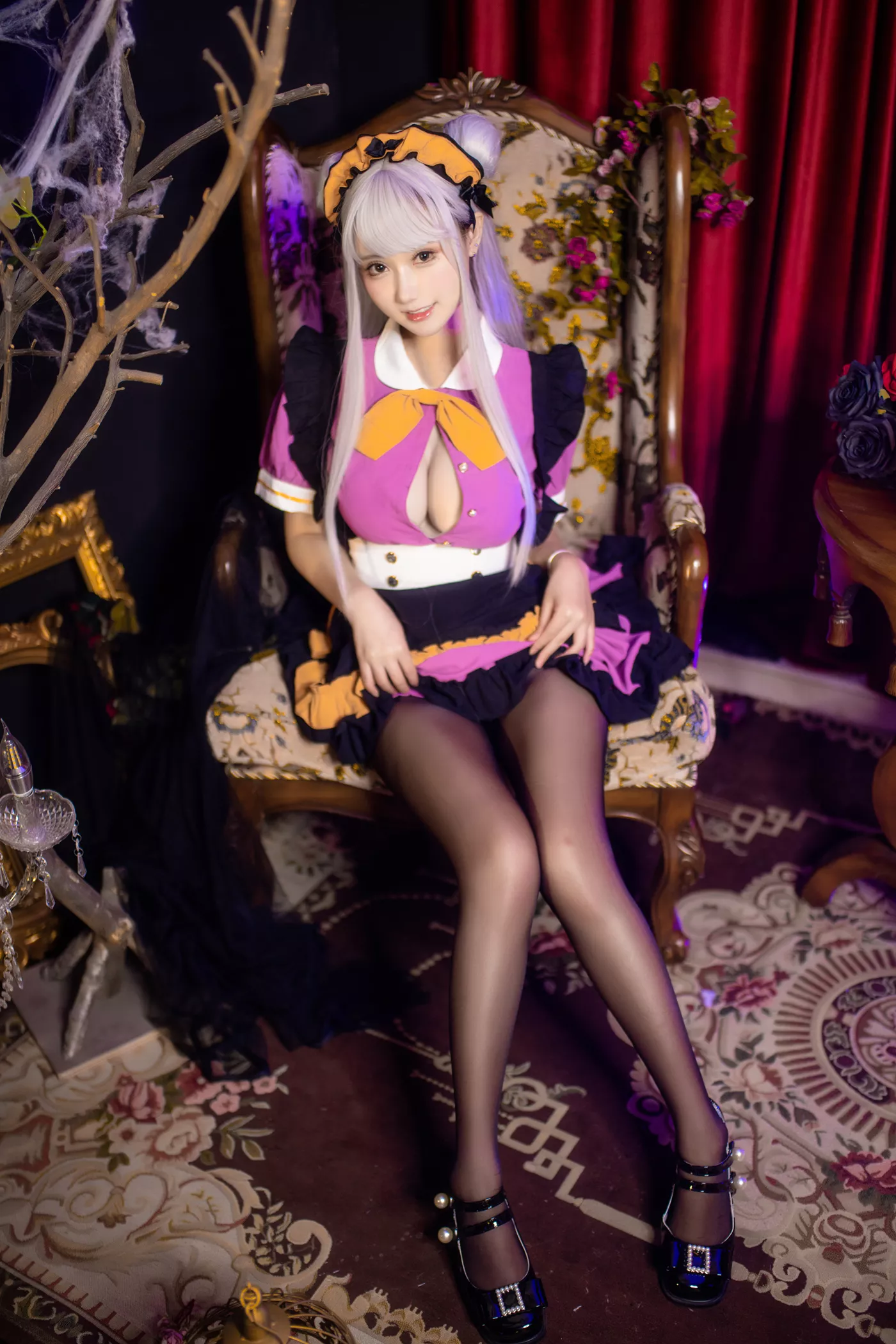 图片[22]-羽生三未图集  – 万圣黑丝女仆[28P] – 速更版-美库