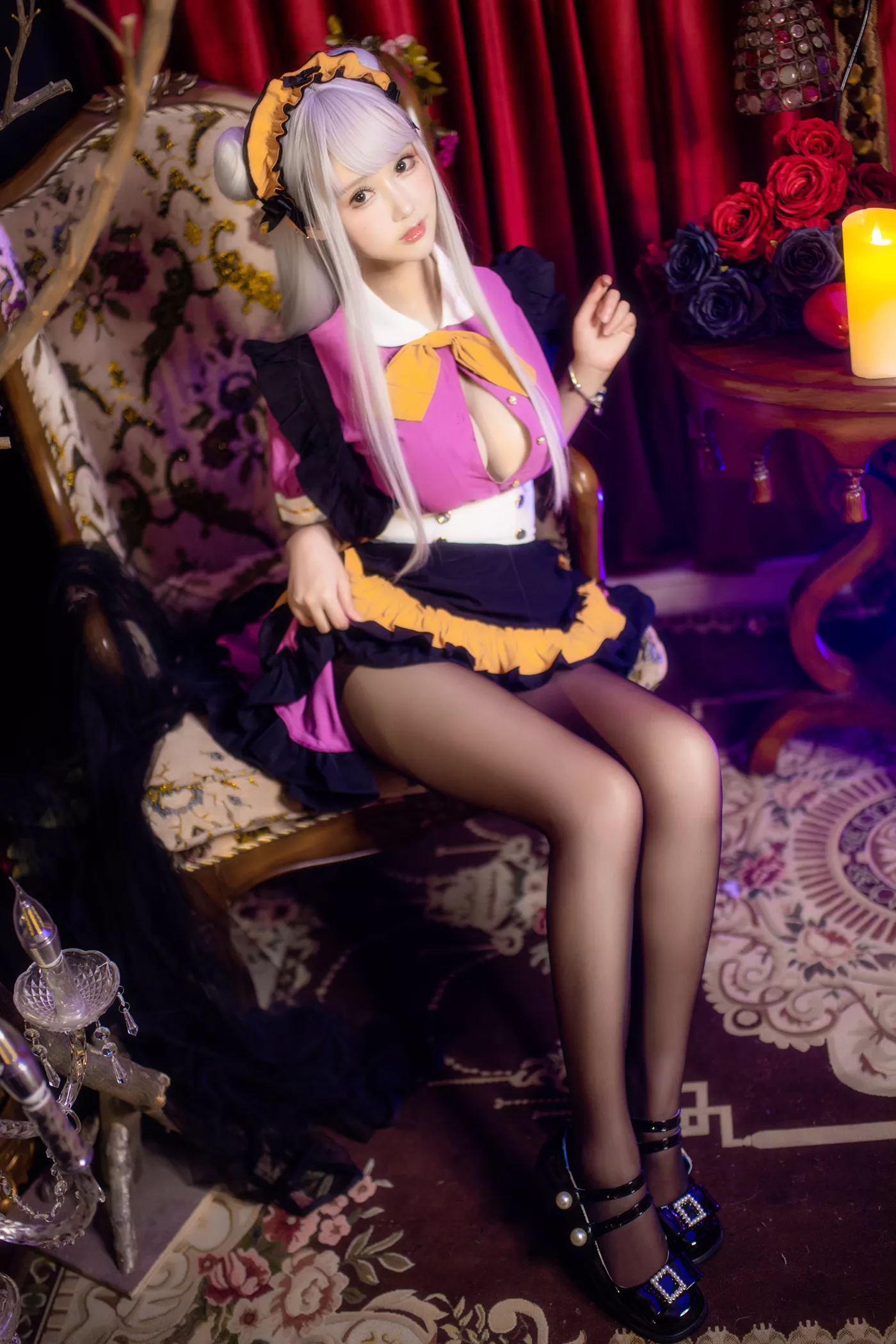 图片[24]-羽生三未图集  – 万圣黑丝女仆[28P] – 速更版-美库