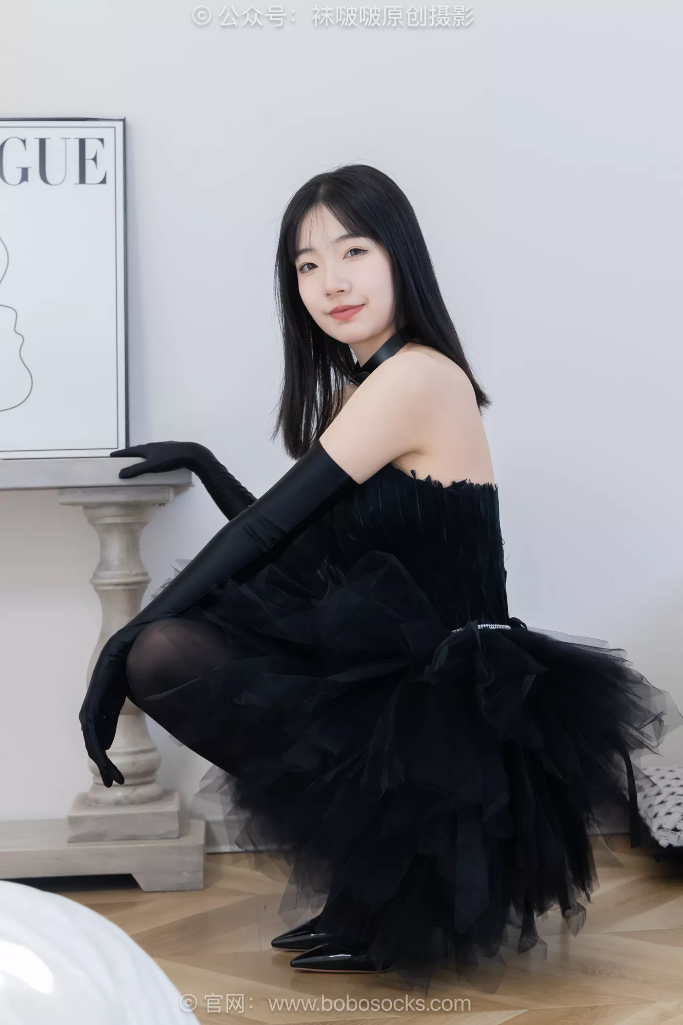 图片[10]-[BoBoSocks袜啵啵]NO.487 小甜豆 高跟鞋、油亮厚黑丝、黑色丝手套[100P] – 速更版-美库