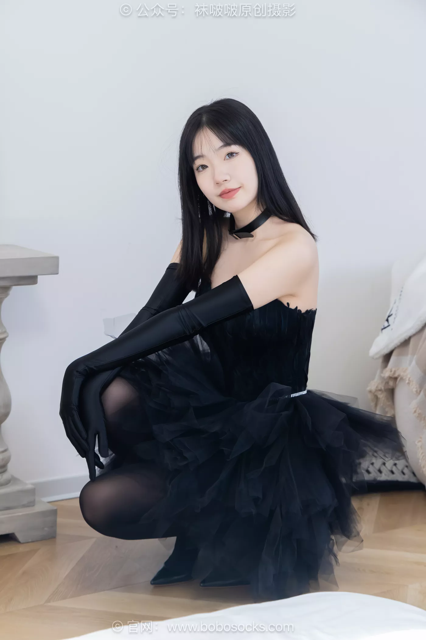 图片[12]-[BoBoSocks袜啵啵]NO.487 小甜豆 高跟鞋、油亮厚黑丝、黑色丝手套[100P] – 速更版-美库