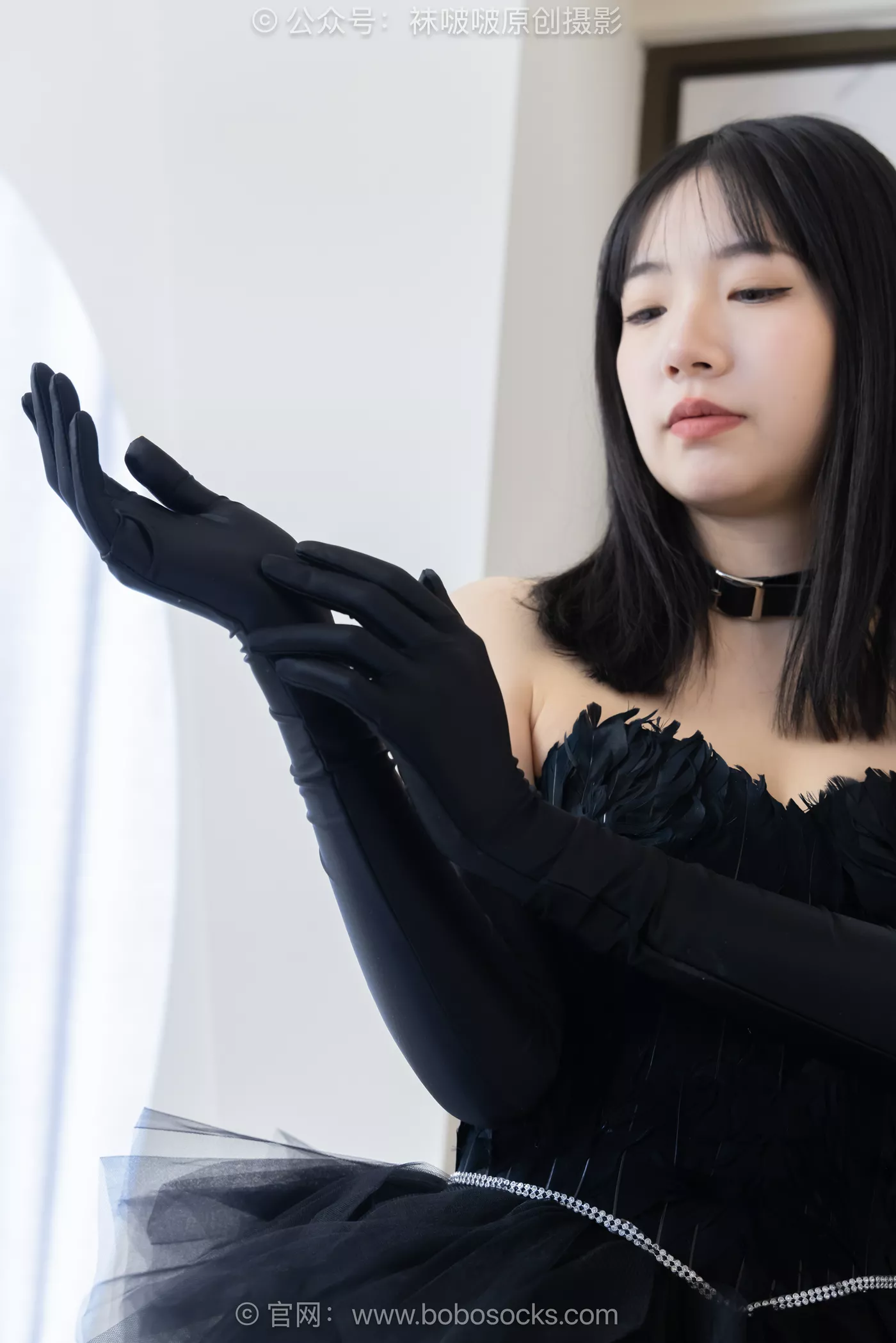图片[95]-[BoBoSocks袜啵啵]NO.487 小甜豆 高跟鞋、油亮厚黑丝、黑色丝手套[100P] – 速更版-美库