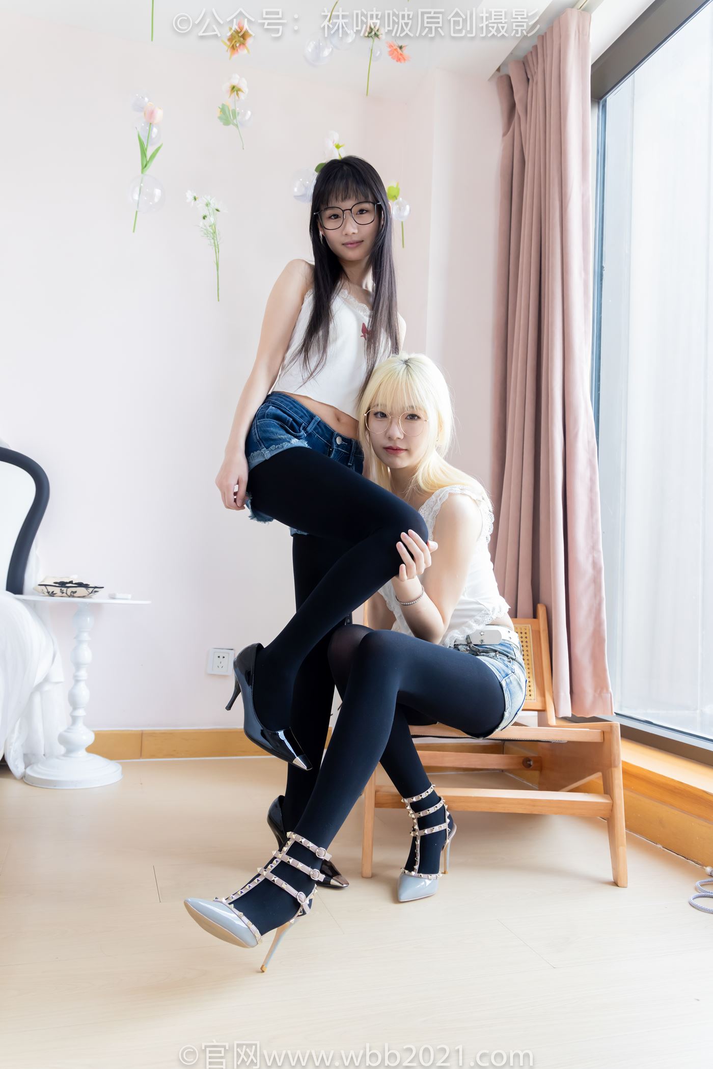 图片[22]-[BoBoSocks袜啵啵]NO.498 小甜豆&甜甜圈-两双高跟鞋、两双板鞋、厚黑丝、厚橘丝、厚紫丝[84P] – 速更版-美库