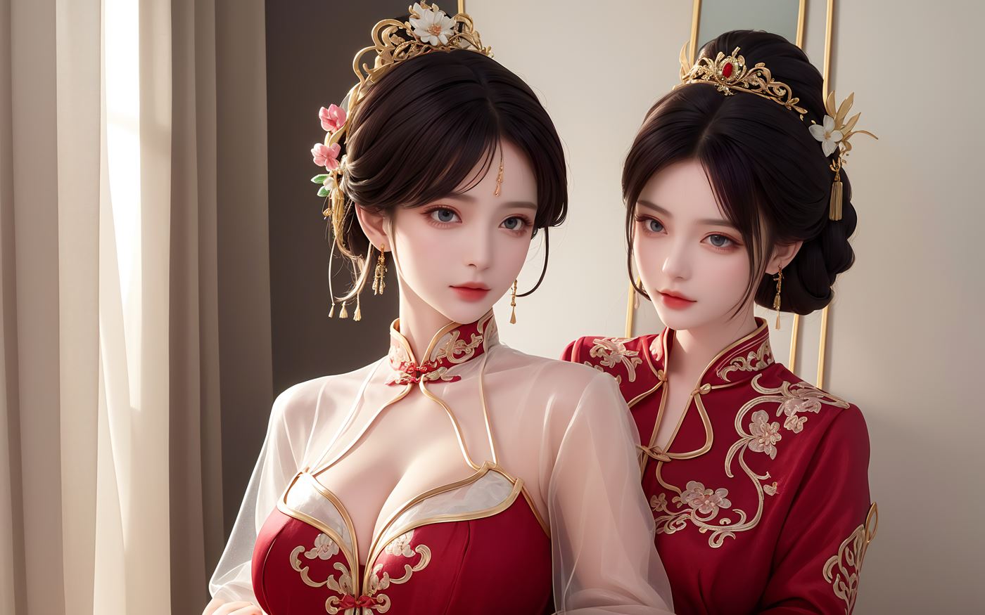 图片[17]-AI绘画 486 新娘姐妹花[46P] – 速更版-美库