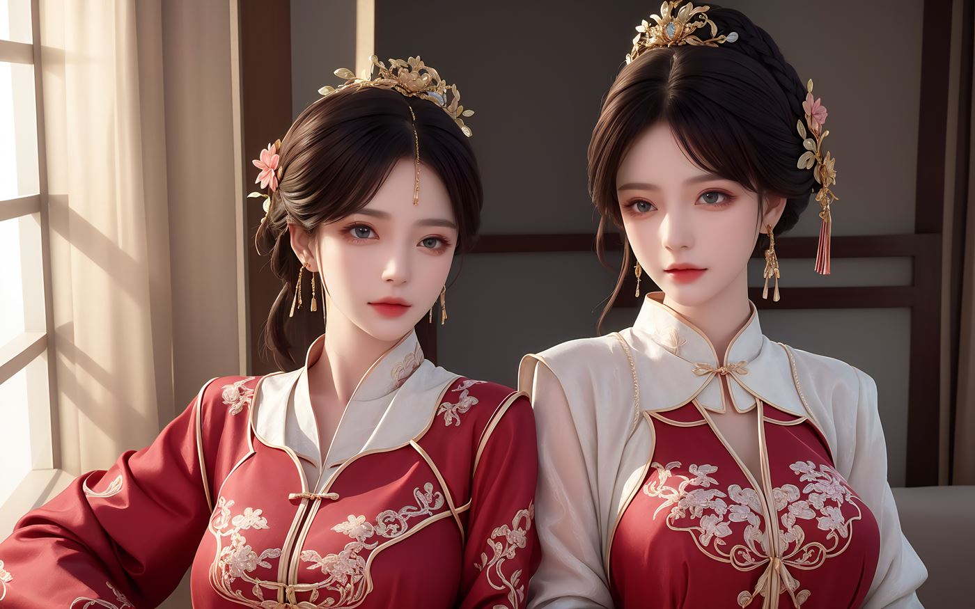 图片[19]-AI绘画 486 新娘姐妹花[46P] – 速更版-美库