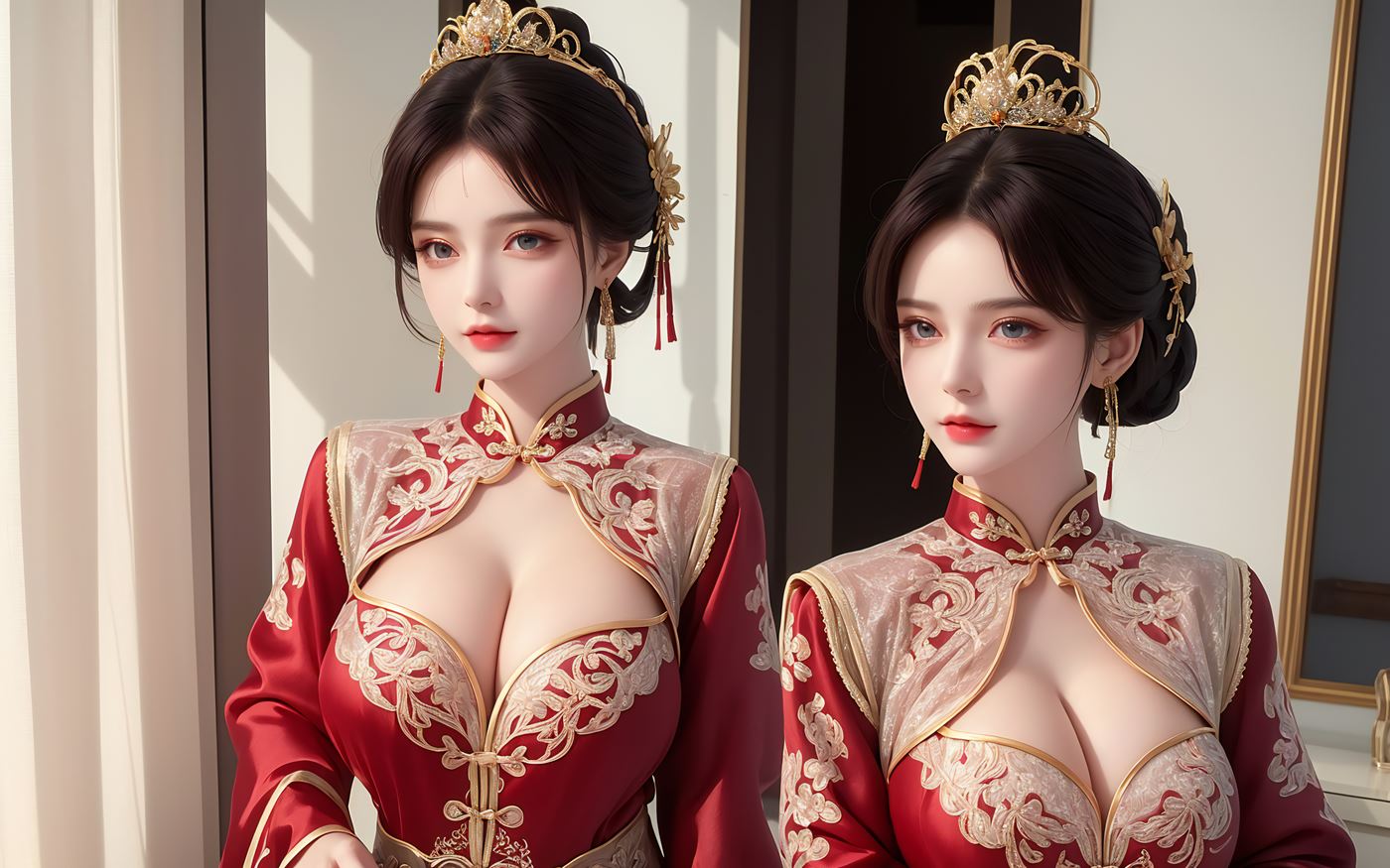 图片[20]-AI绘画 486 新娘姐妹花[46P] – 速更版-美库