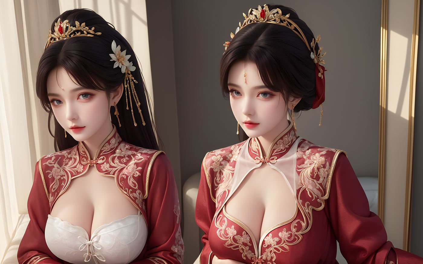 图片[21]-AI绘画 486 新娘姐妹花[46P] – 速更版-美库