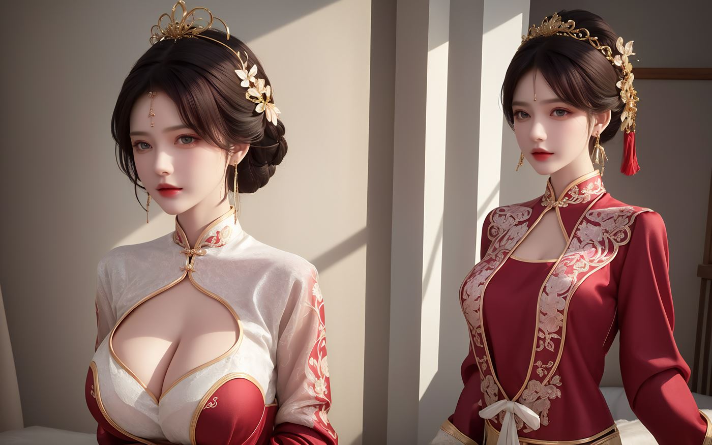 图片[23]-AI绘画 486 新娘姐妹花[46P] – 速更版-美库