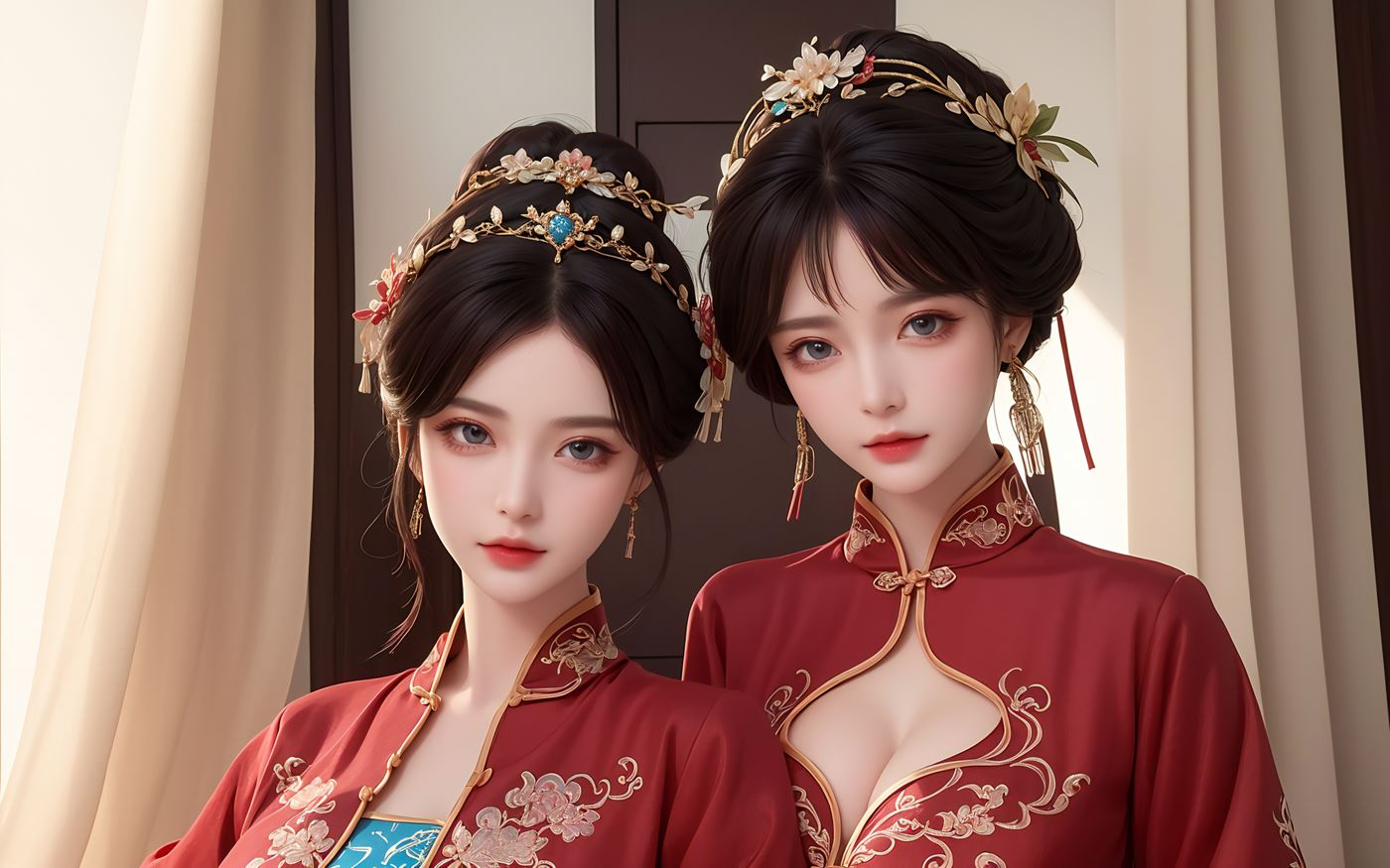 图片[24]-AI绘画 486 新娘姐妹花[46P] – 速更版-美库