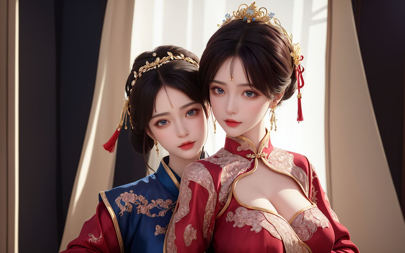 图片[36]-AI绘画 486 新娘姐妹花[46P] – 速更版-美库