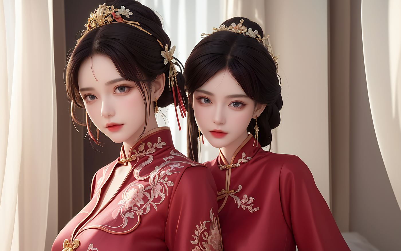 图片[39]-AI绘画 486 新娘姐妹花[46P] – 速更版-美库