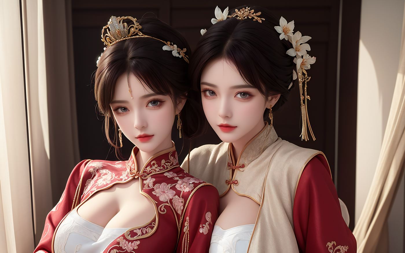 图片[45]-AI绘画 486 新娘姐妹花[46P] – 速更版-美库