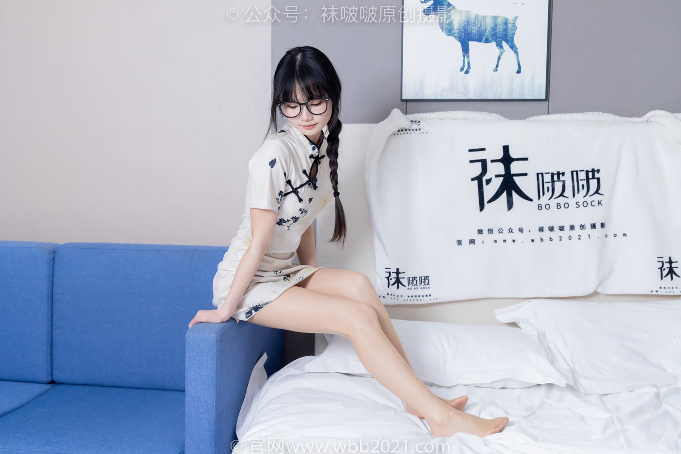 图片[110]-[BoBoSocks袜啵啵]NO.505 甜甜圈-低跟鞋、油亮肉丝、旗袍[140P] – 速更版-美库