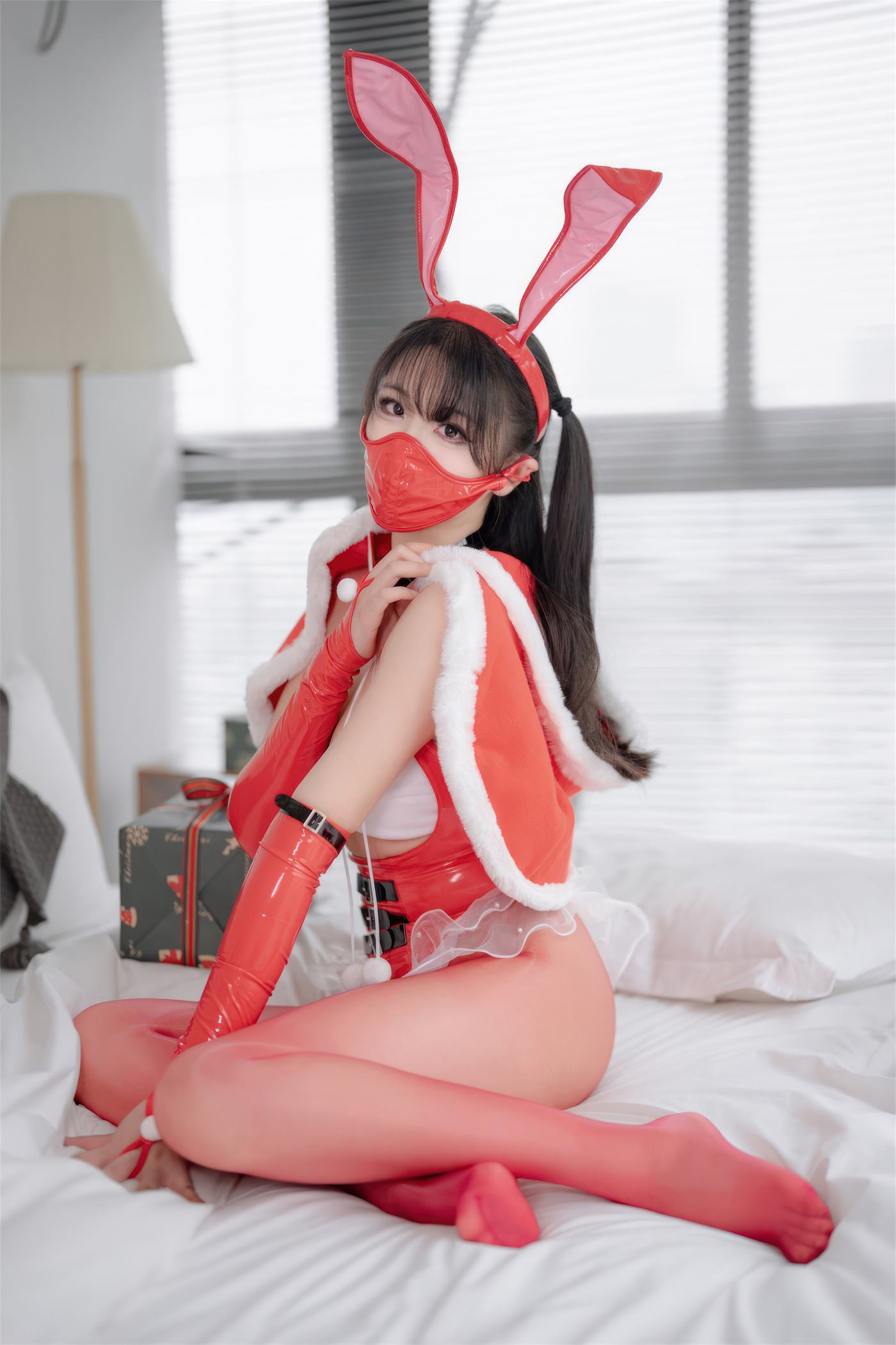 图片[14]-轩萧学姐 – 圣诞红丝兔女郎[39P] – 速更版-美库
