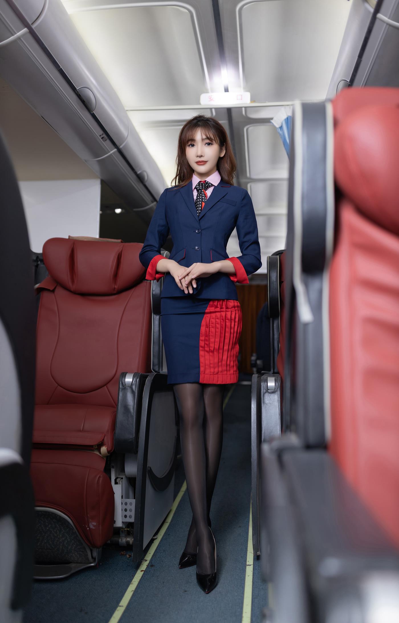 图片[15]-陆萱萱 – 粉色空姐制服[43P] – 速更版-美库