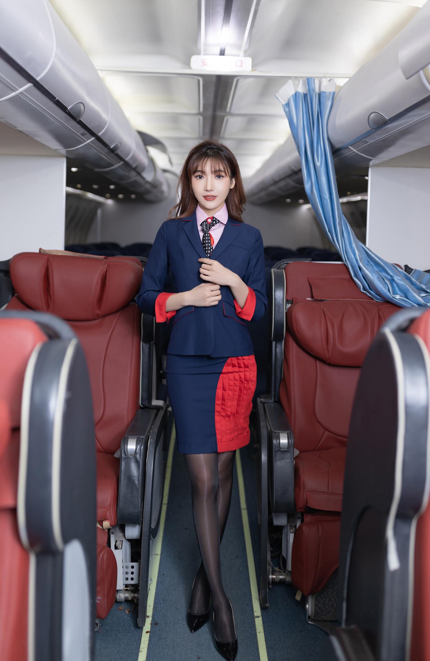 图片[16]-陆萱萱 – 粉色空姐制服[43P] – 速更版-美库