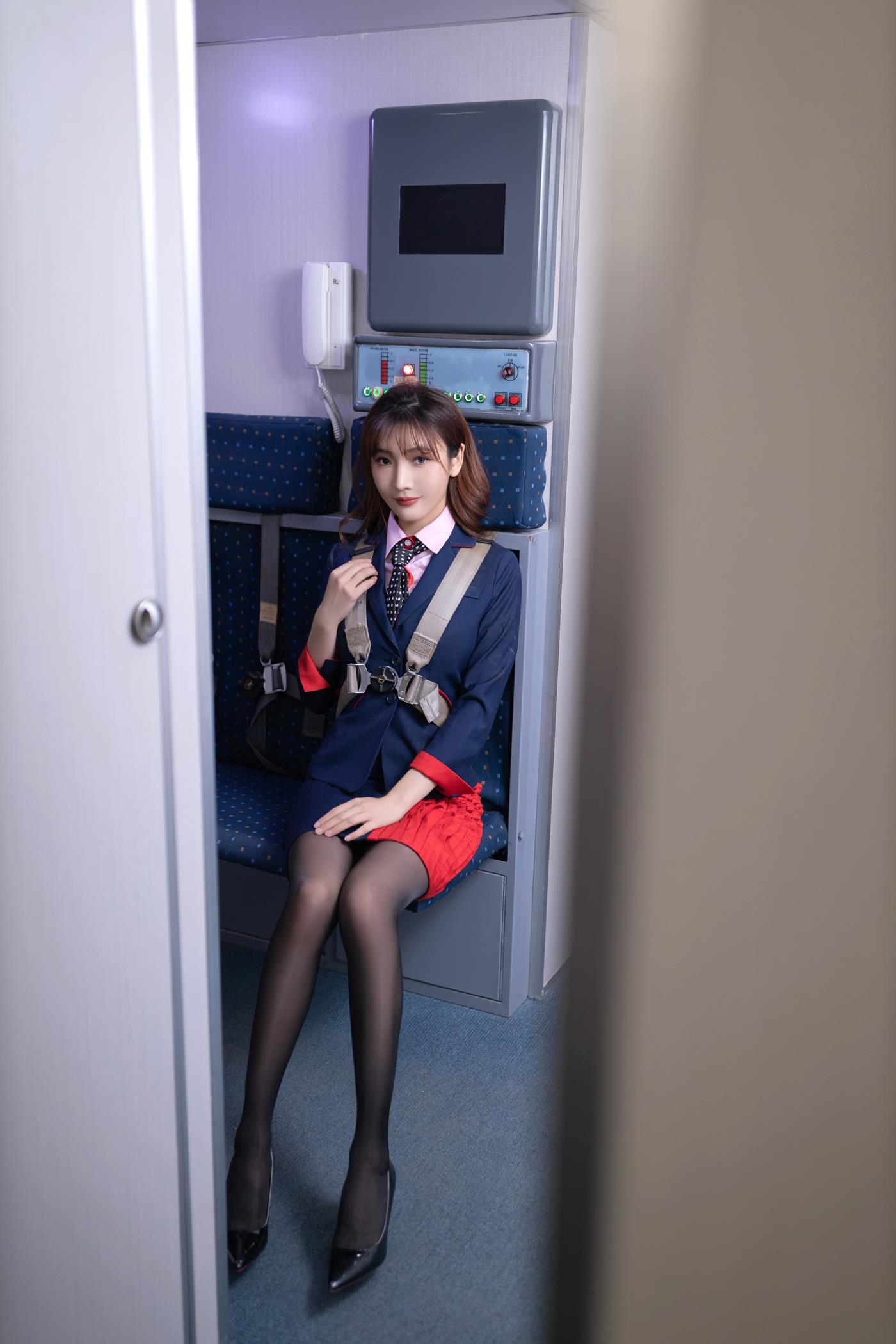 图片[18]-陆萱萱 – 粉色空姐制服[43P] – 速更版-美库