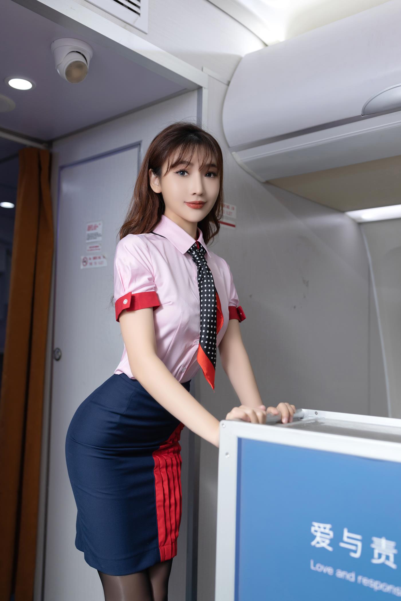 图片[28]-陆萱萱 – 粉色空姐制服[43P] – 速更版-美库