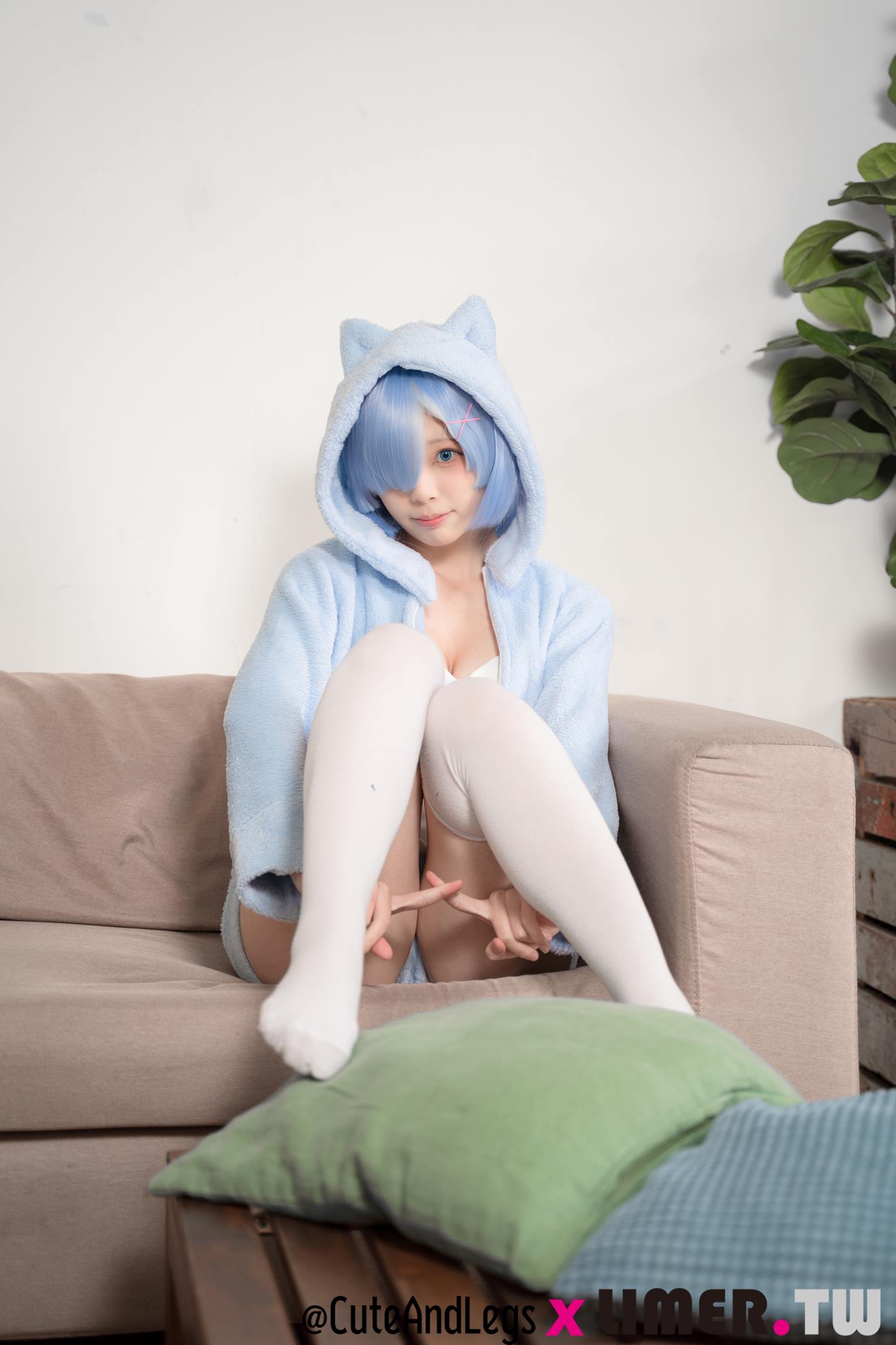 图片[109]-Limerence原创 NO.098 异世界新人之之初次Re小猫咪睡衣雷姆[109P] – 速更版-美库