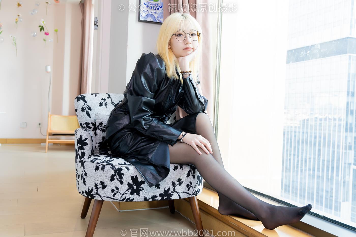 图片[39]-[BoBoSocks袜啵啵]NO.507 小甜豆 高跟长靴、薄黑丝、皮衣外套、ol风[113P] – 速更版-美库