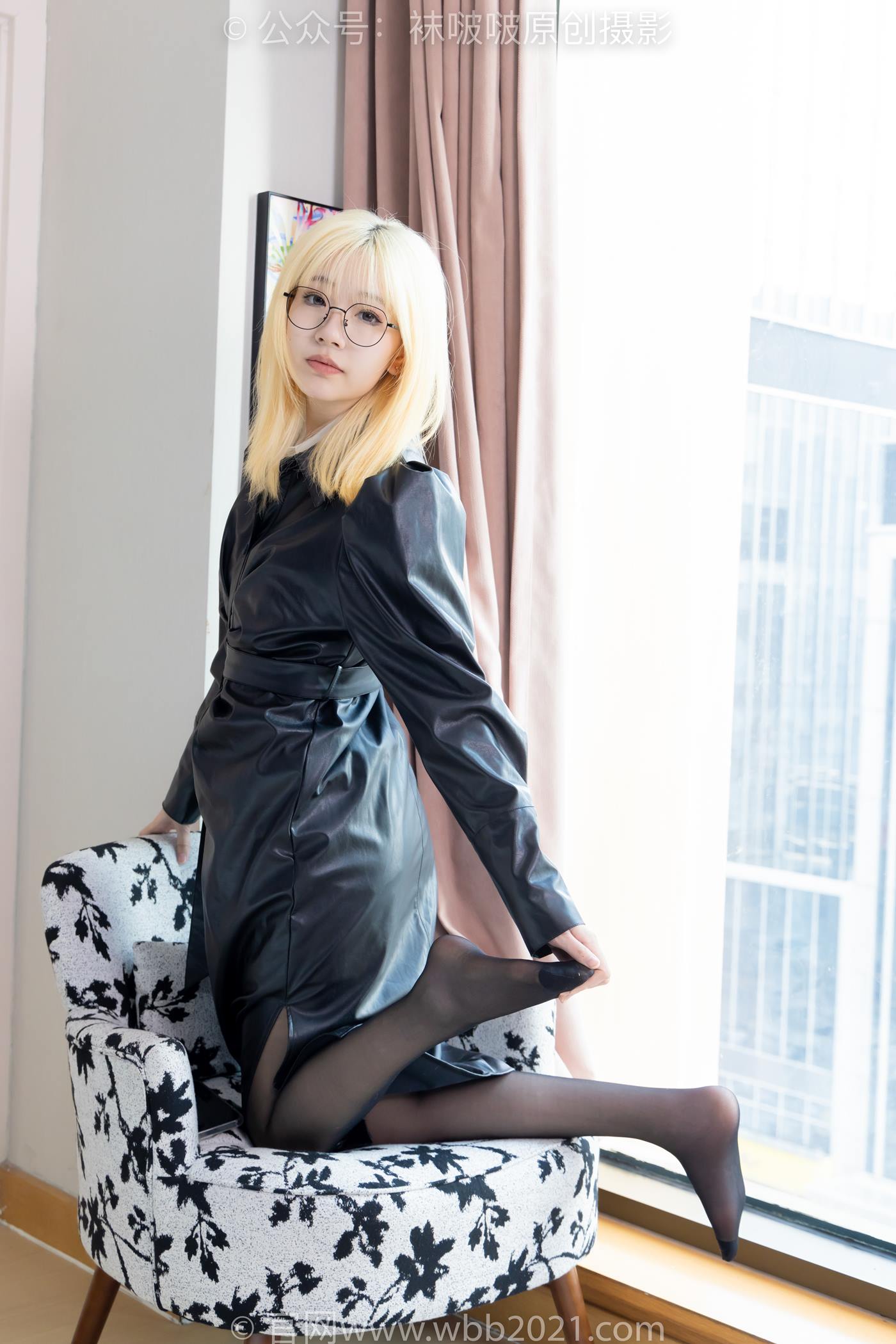 图片[46]-[BoBoSocks袜啵啵]NO.507 小甜豆 高跟长靴、薄黑丝、皮衣外套、ol风[113P] – 速更版-美库