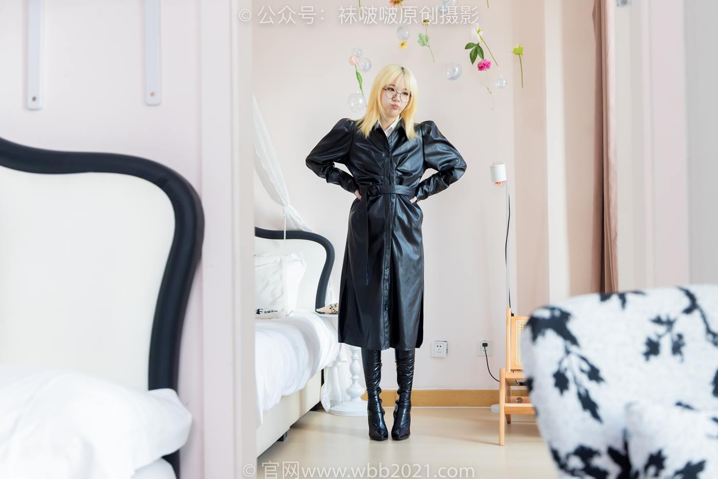 图片[59]-[BoBoSocks袜啵啵]NO.507 小甜豆 高跟长靴、薄黑丝、皮衣外套、ol风[113P] – 速更版-美库