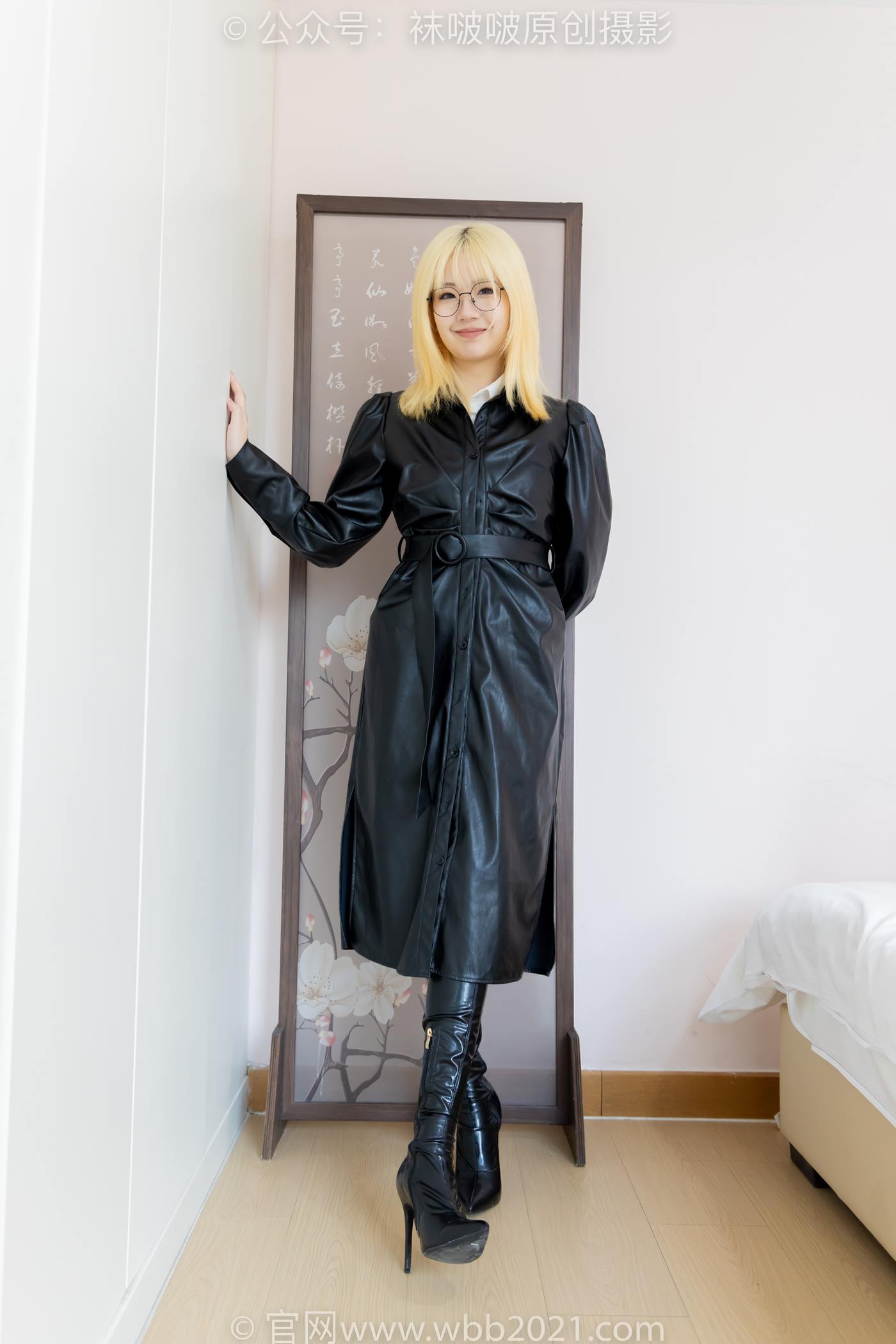 图片[81]-[BoBoSocks袜啵啵]NO.507 小甜豆 高跟长靴、薄黑丝、皮衣外套、ol风[113P] – 速更版-美库