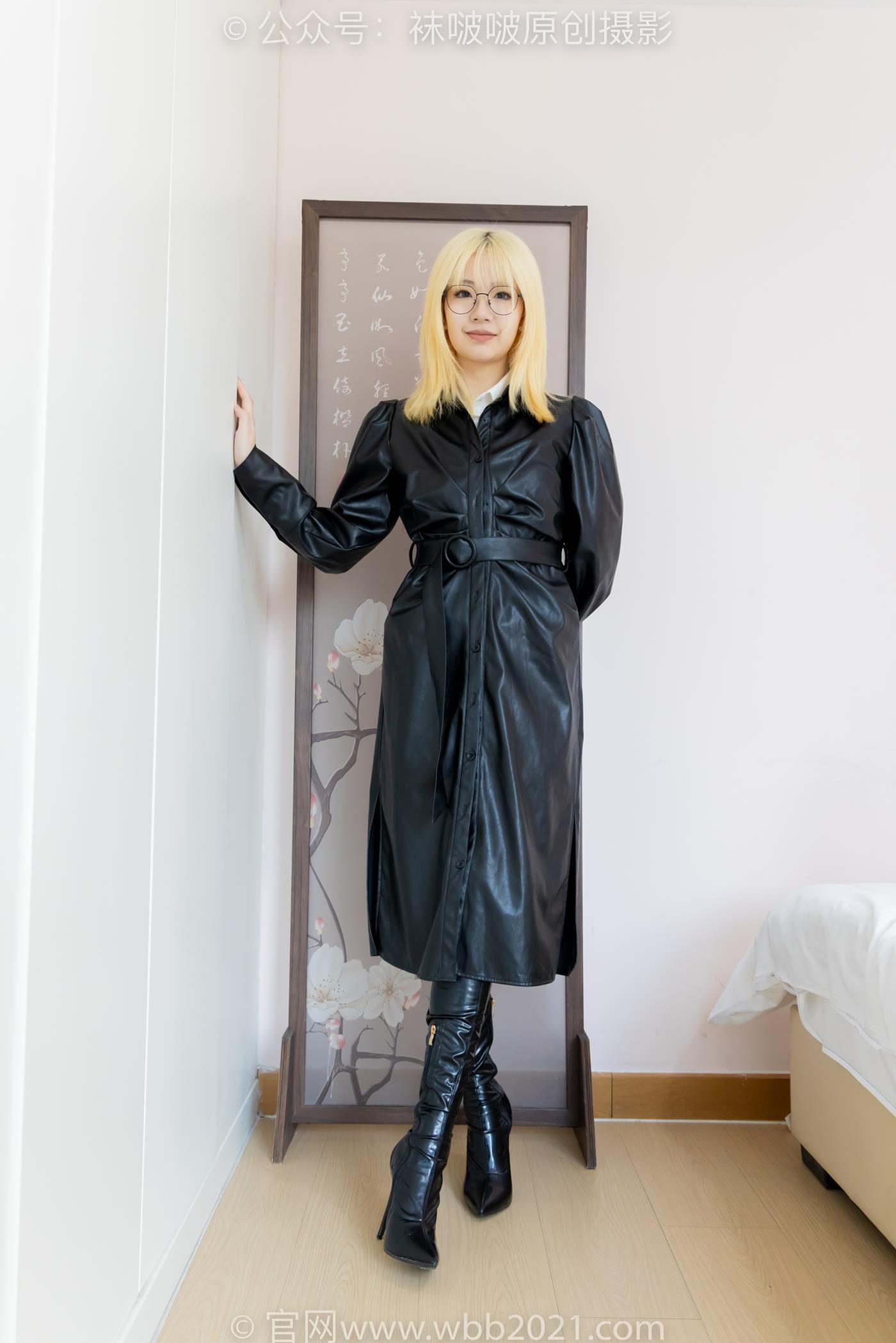 图片[82]-[BoBoSocks袜啵啵]NO.507 小甜豆 高跟长靴、薄黑丝、皮衣外套、ol风[113P] – 速更版-美库