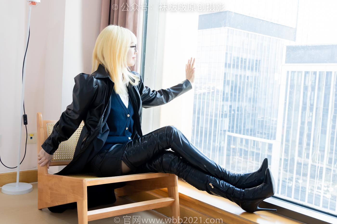 图片[88]-[BoBoSocks袜啵啵]NO.507 小甜豆 高跟长靴、薄黑丝、皮衣外套、ol风[113P] – 速更版-美库