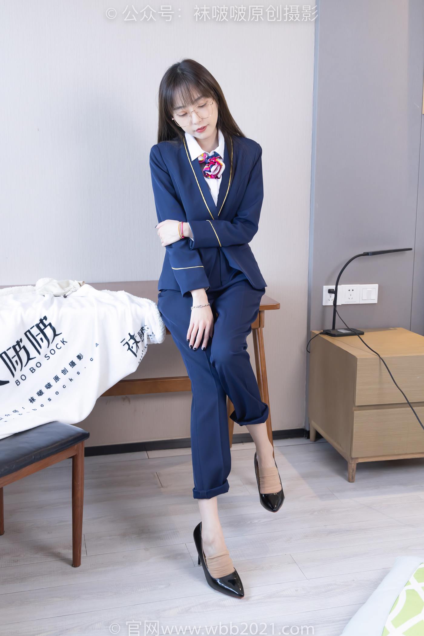 图片[28]-[BoBoSocks袜啵啵]NO.509 稚予-高跟鞋、短肉丝、黑色美甲、银行制服、半脱袜子[100P] – 速更版-美库