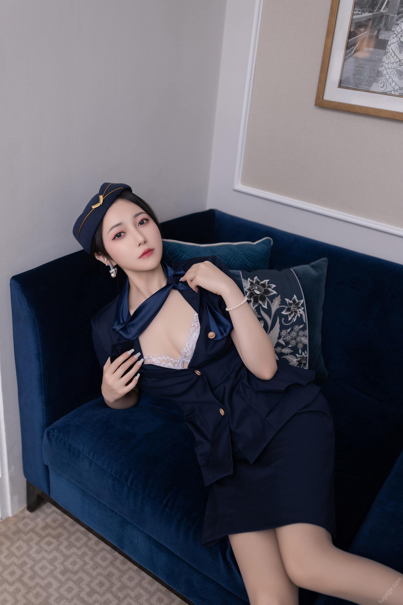 图片[28]-秀人名模鱼子酱Fish《空姐制服》写真[35P] – 速更版-美库