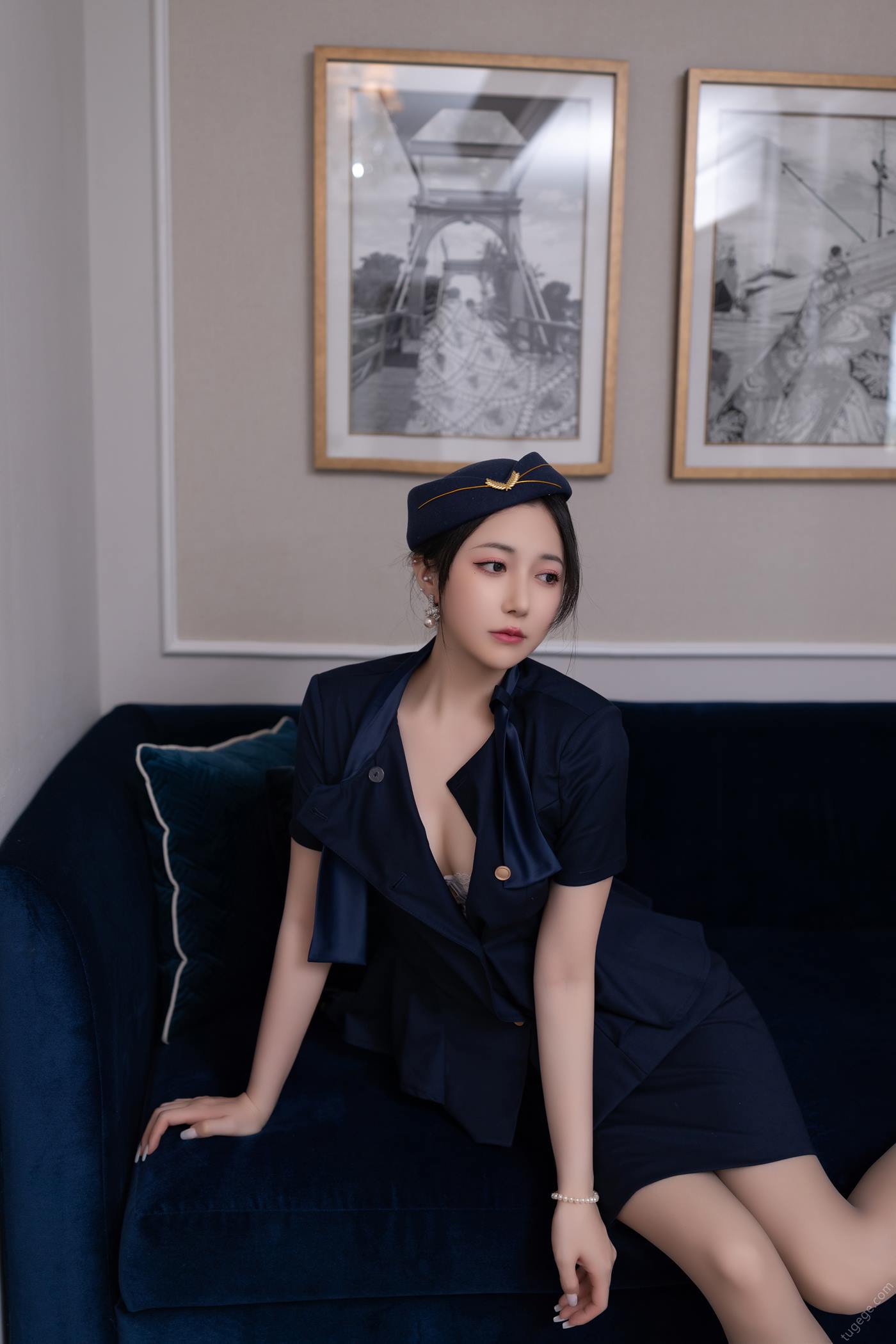 图片[30]-秀人名模鱼子酱Fish《空姐制服》写真[35P] – 速更版-美库