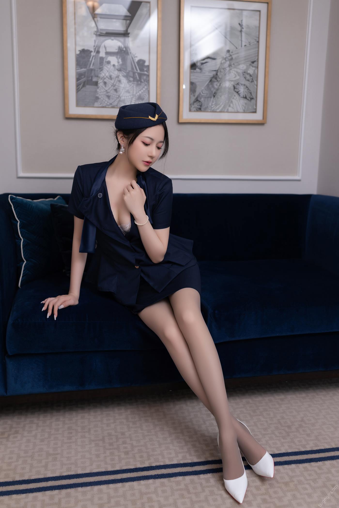 图片[31]-秀人名模鱼子酱Fish《空姐制服》写真[35P] – 速更版-美库
