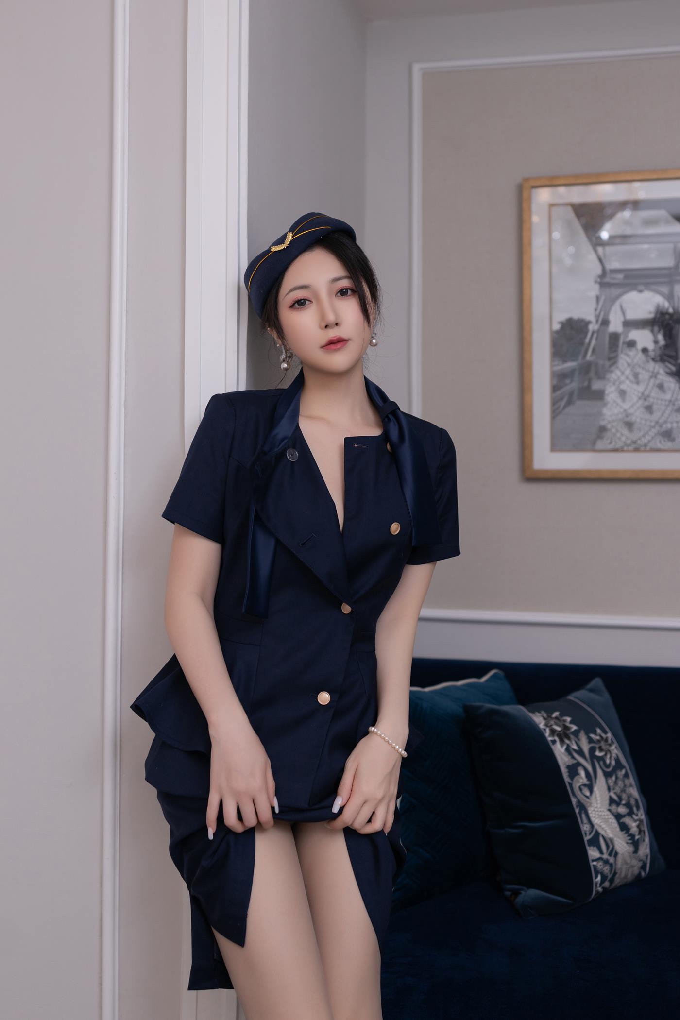 图片[33]-秀人名模鱼子酱Fish《空姐制服》写真[35P] – 速更版-美库