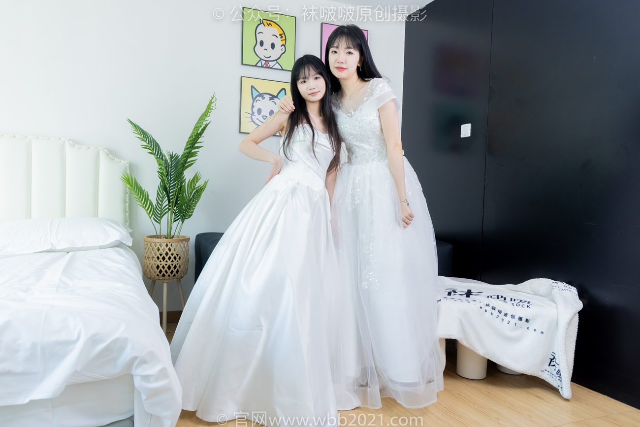 图片[11]-[BoBoSocks袜啵啵]NO.510 小甜豆&甜甜圈-两双高跟鞋、薄肉丝、薄白丝、婚纱主题、互相帮对方腿脚涂抹[96P] – 速更版-美库