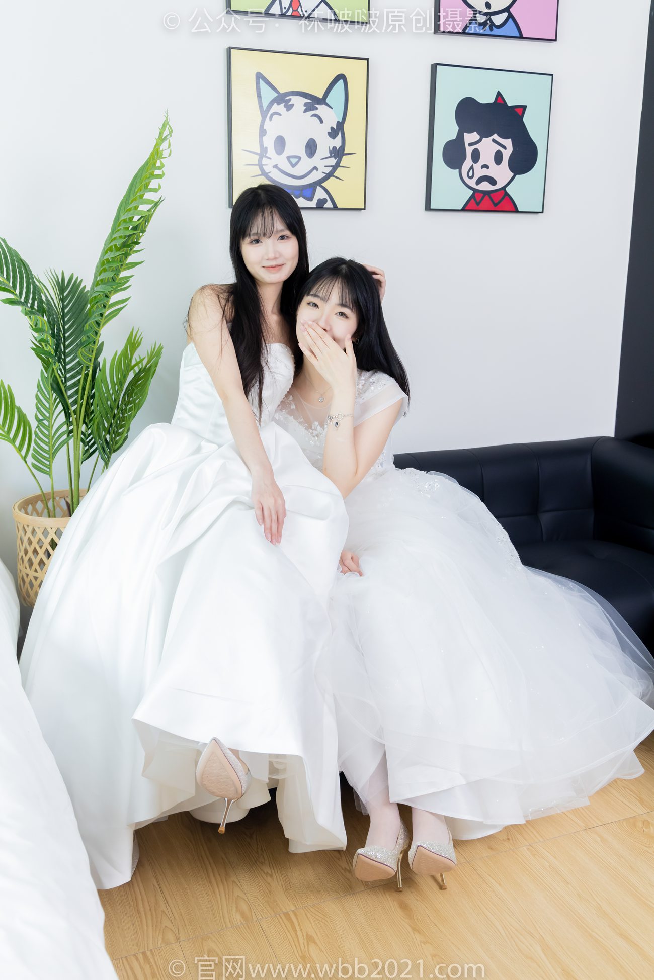 图片[17]-[BoBoSocks袜啵啵]NO.510 小甜豆&甜甜圈-两双高跟鞋、薄肉丝、薄白丝、婚纱主题、互相帮对方腿脚涂抹[96P] – 速更版-美库