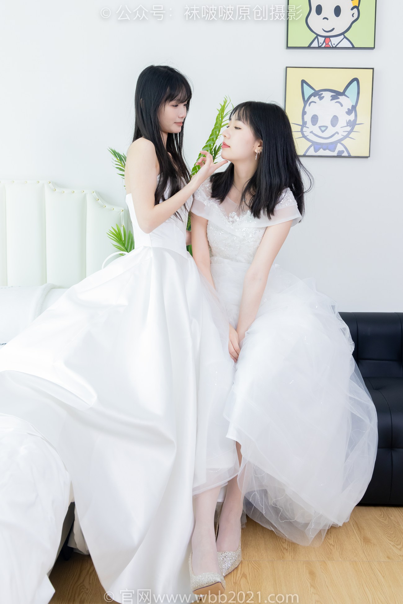 图片[27]-[BoBoSocks袜啵啵]NO.510 小甜豆&甜甜圈-两双高跟鞋、薄肉丝、薄白丝、婚纱主题、互相帮对方腿脚涂抹[96P] – 速更版-美库