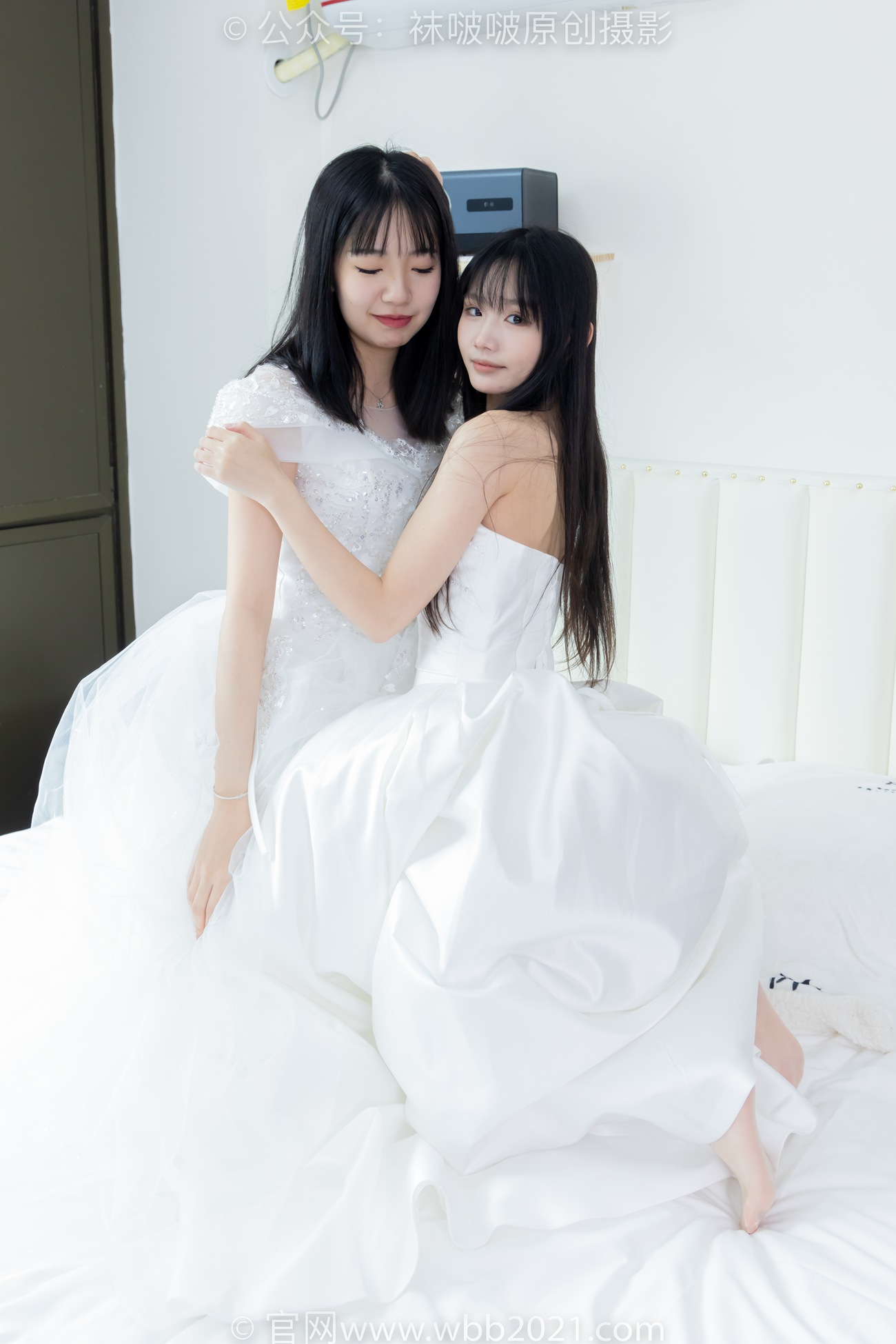 图片[58]-[BoBoSocks袜啵啵]NO.510 小甜豆&甜甜圈-两双高跟鞋、薄肉丝、薄白丝、婚纱主题、互相帮对方腿脚涂抹[96P] – 速更版-美库