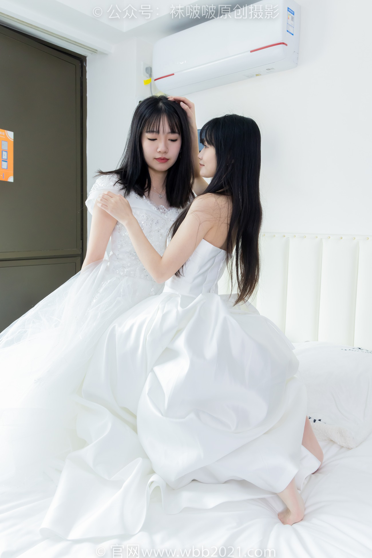 图片[59]-[BoBoSocks袜啵啵]NO.510 小甜豆&甜甜圈-两双高跟鞋、薄肉丝、薄白丝、婚纱主题、互相帮对方腿脚涂抹[96P] – 速更版-美库