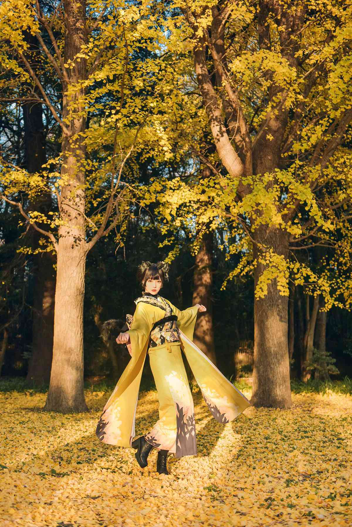 图片[11]-Ely_eee(ElyEE子)  – Ginkgo Black Cat 銀杏黑貓[23P] – 速更版-美库