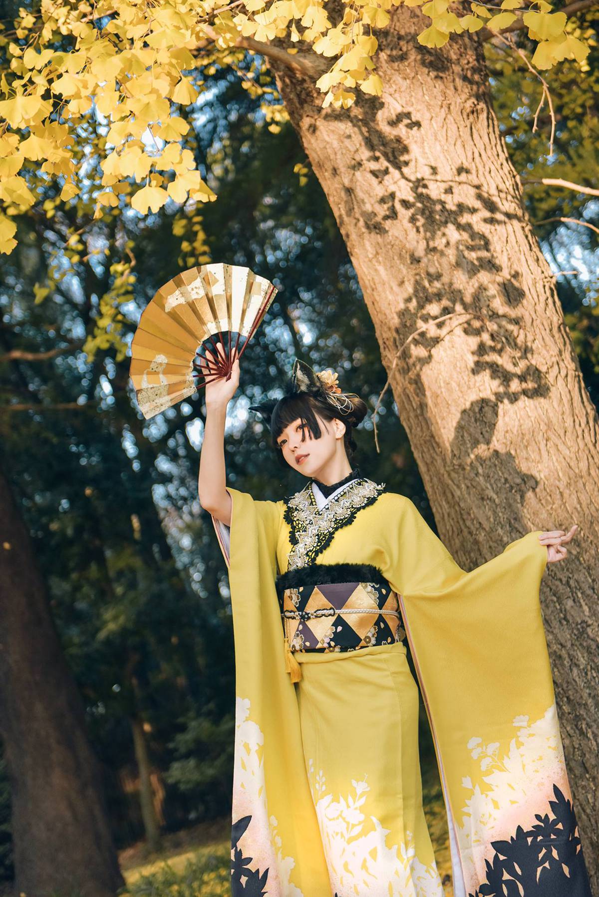 图片[14]-Ely_eee(ElyEE子)  – Ginkgo Black Cat 銀杏黑貓[23P] – 速更版-美库