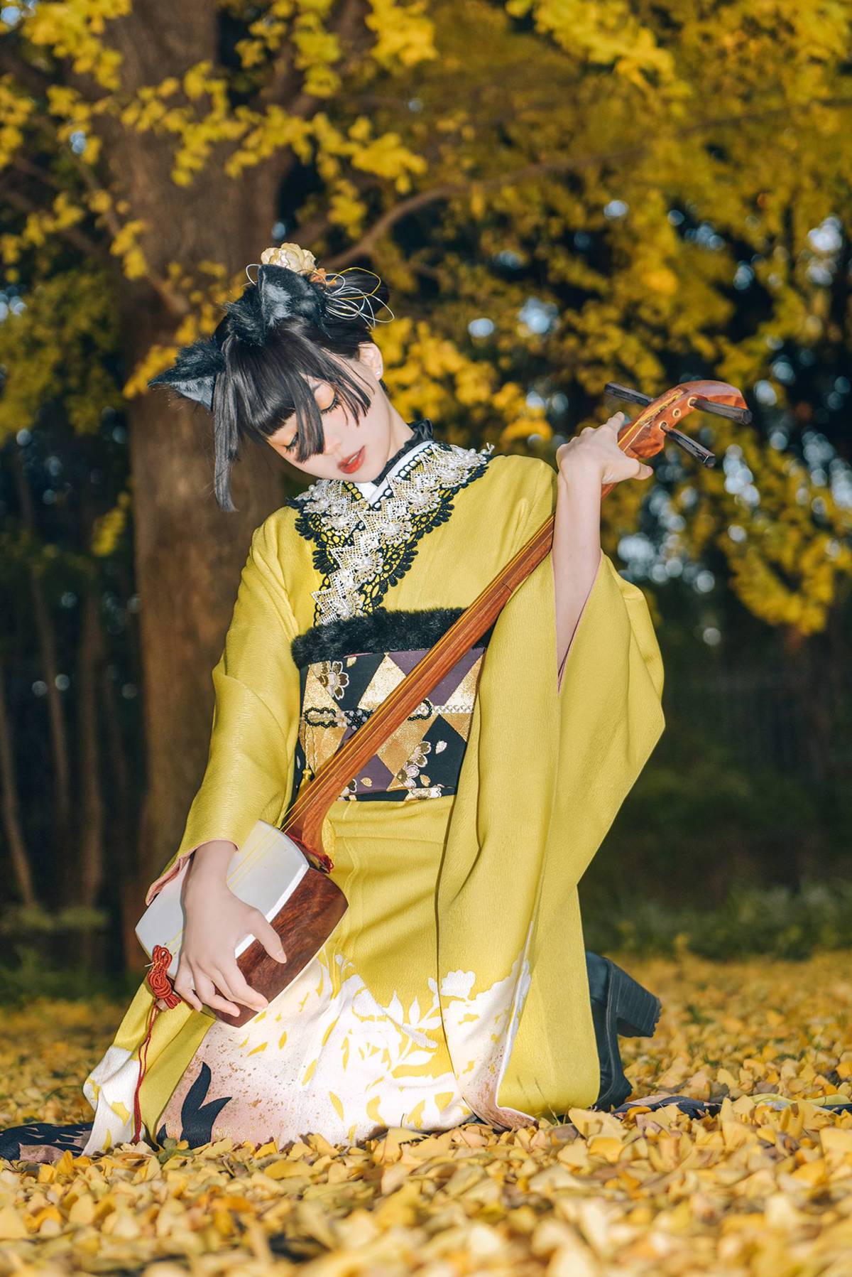 图片[18]-Ely_eee(ElyEE子)  – Ginkgo Black Cat 銀杏黑貓[23P] – 速更版-美库