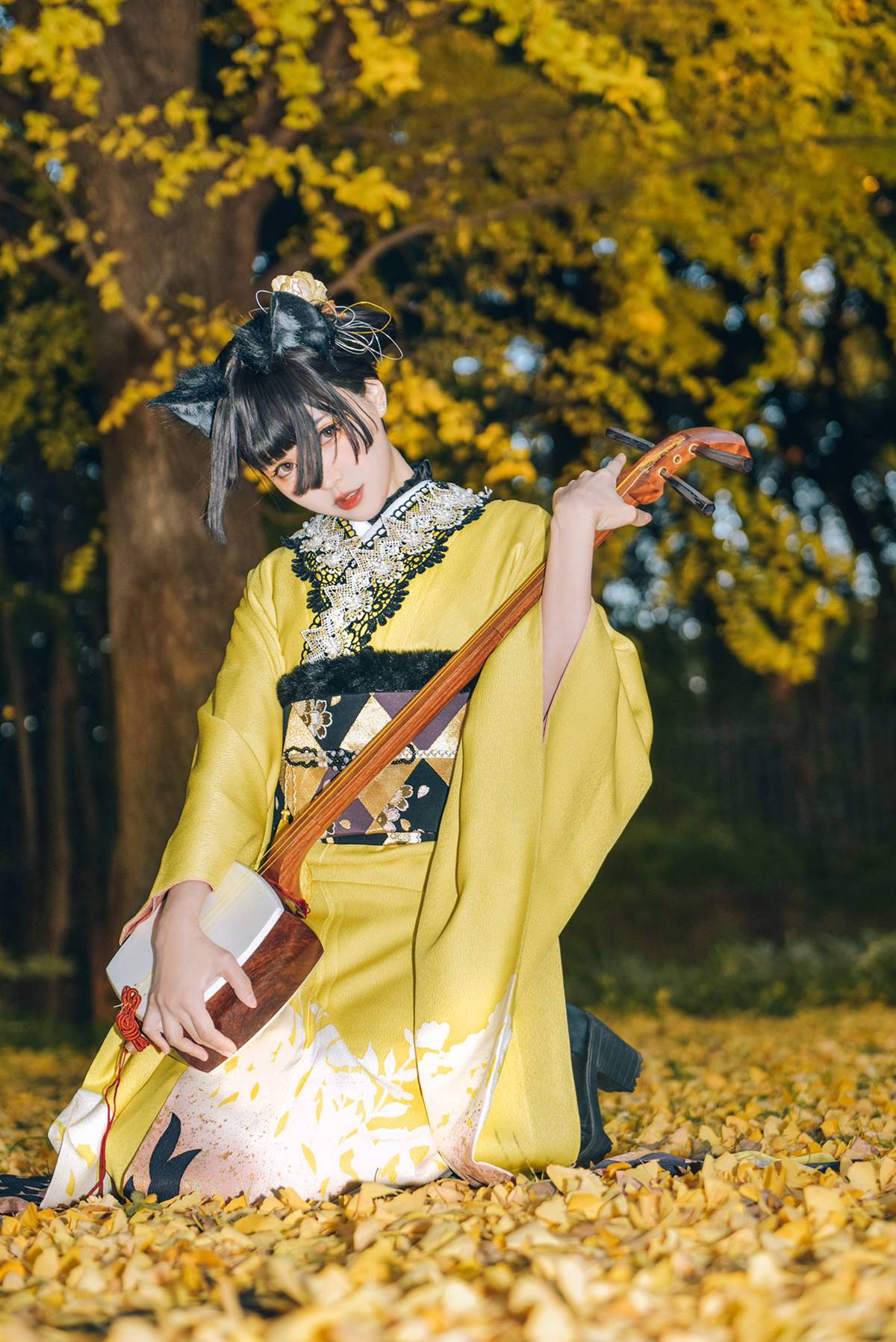 图片[19]-Ely_eee(ElyEE子)  – Ginkgo Black Cat 銀杏黑貓[23P] – 速更版-美库