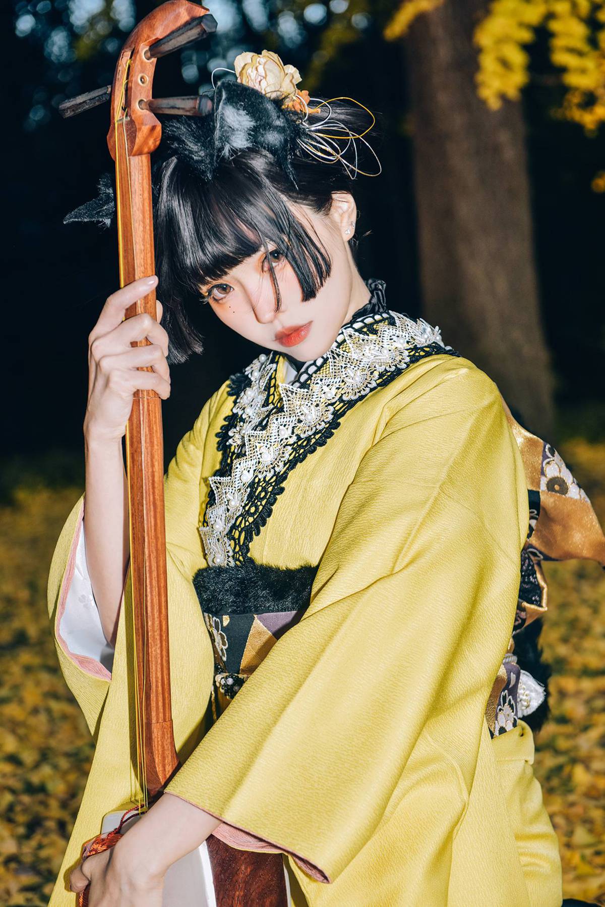 图片[20]-Ely_eee(ElyEE子)  – Ginkgo Black Cat 銀杏黑貓[23P] – 速更版-美库