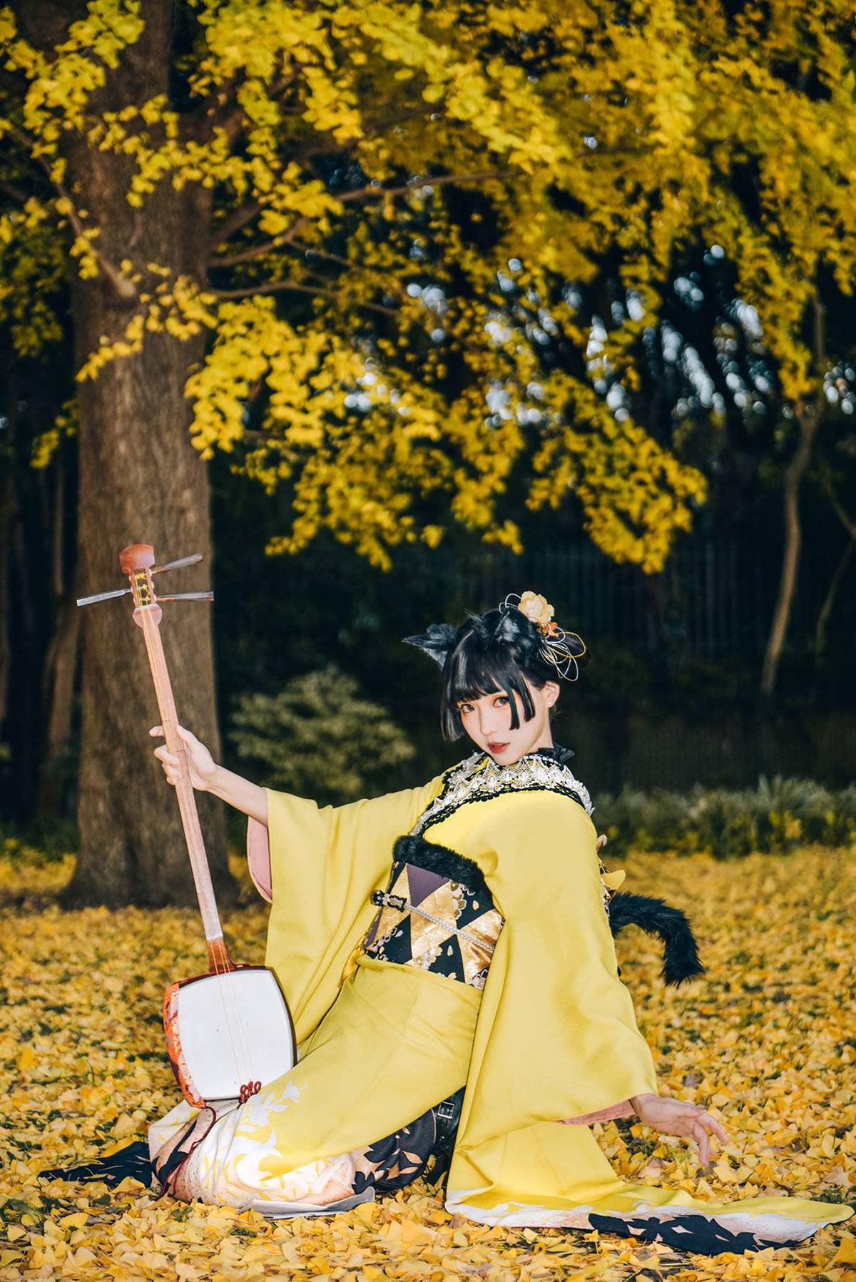 图片[22]-Ely_eee(ElyEE子)  – Ginkgo Black Cat 銀杏黑貓[23P] – 速更版-美库