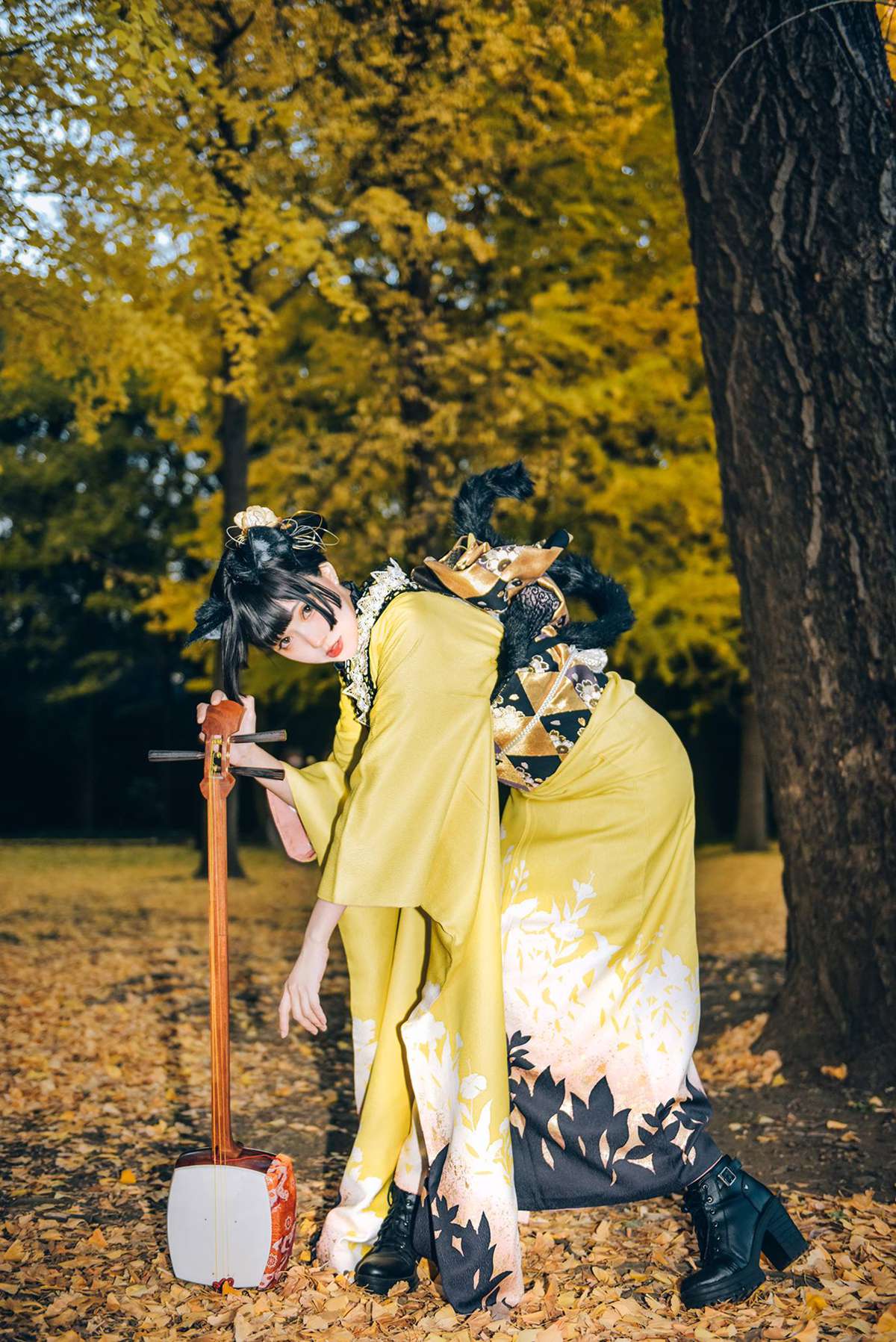 图片[23]-Ely_eee(ElyEE子)  – Ginkgo Black Cat 銀杏黑貓[23P] – 速更版-美库