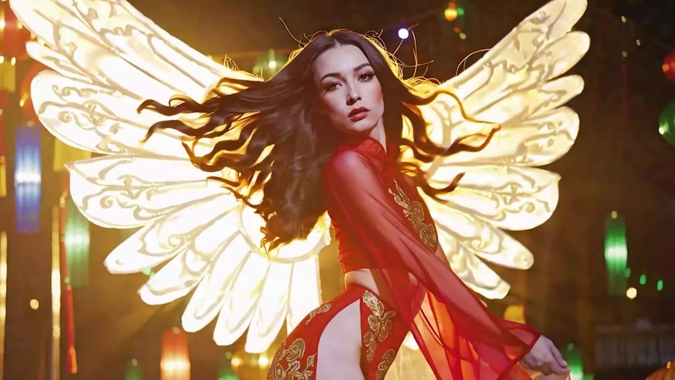 图片[10]-[AI Video]Xuân Về Trong Nắng Sớm (POP EDM DANCE when Tet Tradition Ao Dai Meet Bikini Supermodel dance)[20P] – 速更版-美库