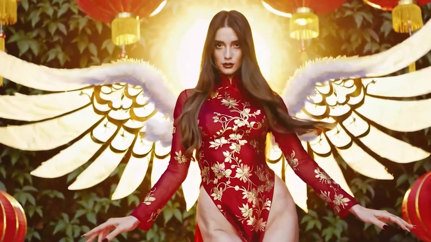 图片[13]-[AI Video]Xuân Về Trong Nắng Sớm (POP EDM DANCE when Tet Tradition Ao Dai Meet Bikini Supermodel dance)[20P] – 速更版-美库