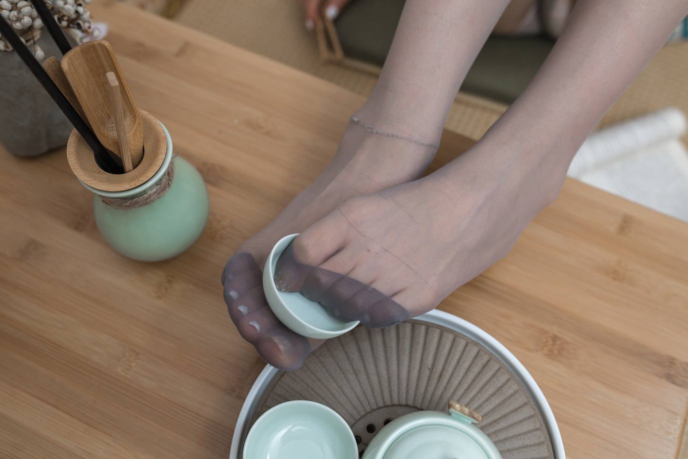 图片[33]-Sia不吃鱼  – 茶艺旗袍丝足[97P] – 速更版-美库