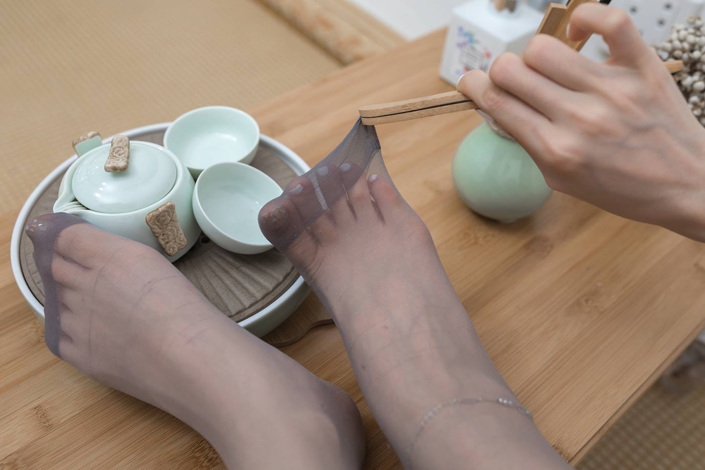 图片[38]-Sia不吃鱼  – 茶艺旗袍丝足[97P] – 速更版-美库