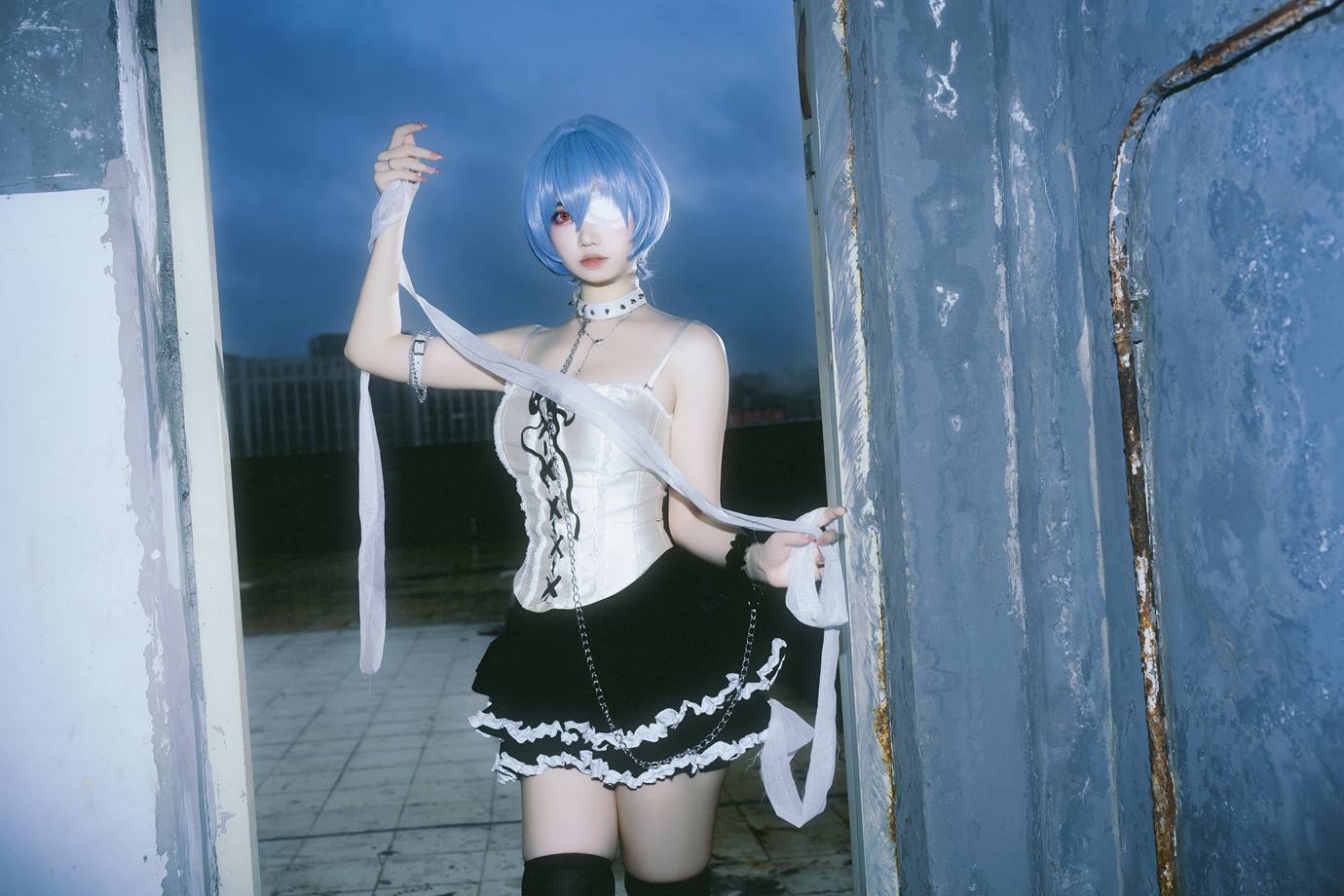 图片[10]-洛桑w伊梓  – 雨后天台[33P] – 速更版-美库